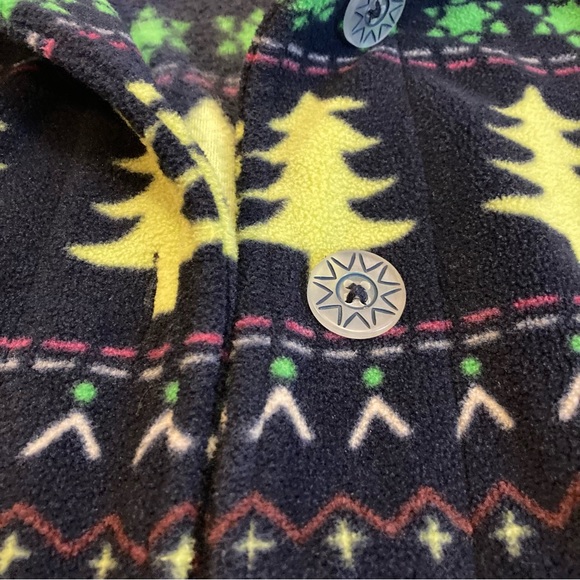 Christopher Banks Button Down Fleece Vest Small - Winter, Christmas, pine trees - Picture 3 of 4